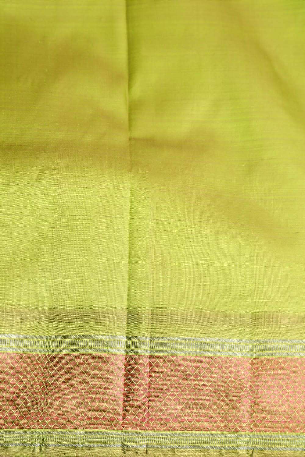 Light Green Pure Silk Kanjivaram Saree image number null