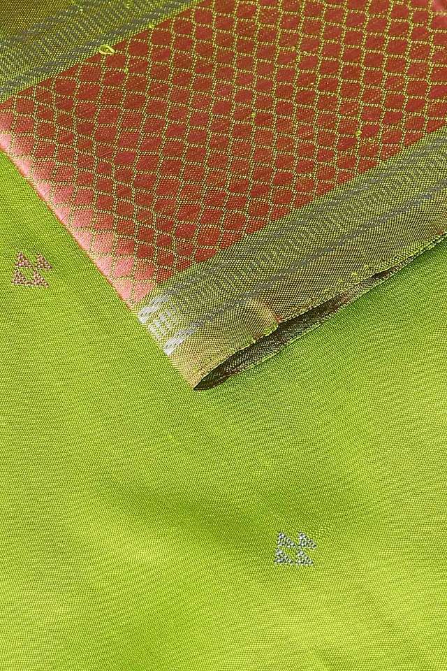 Light Green Pure Silk Kanjivaram Saree thumbnail image number null