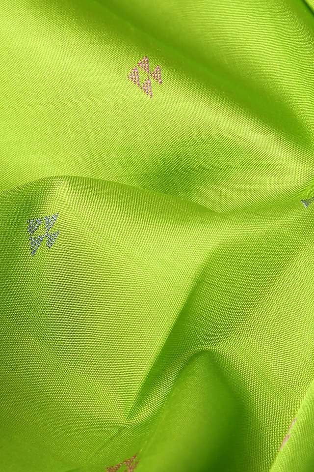Light Green Pure Silk Kanjivaram Saree thumbnail image number null
