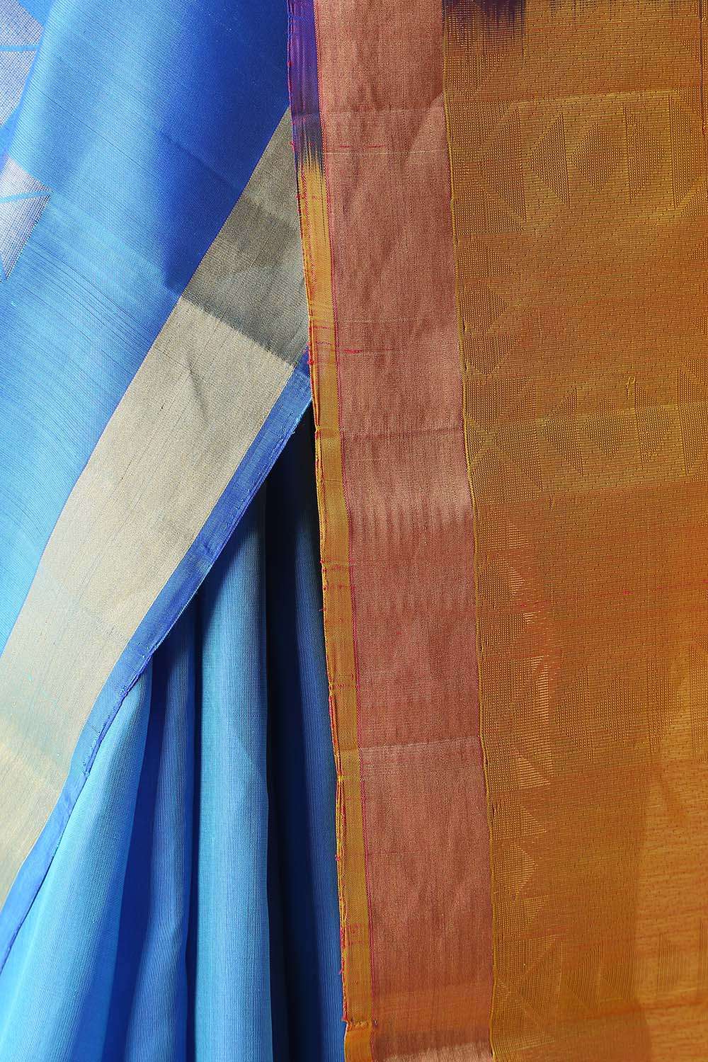 Blue Pure Silk South Saree image number null