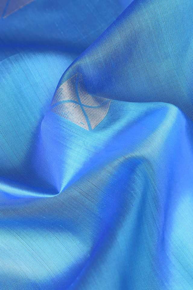 Blue Pure Silk South Saree thumbnail image number null