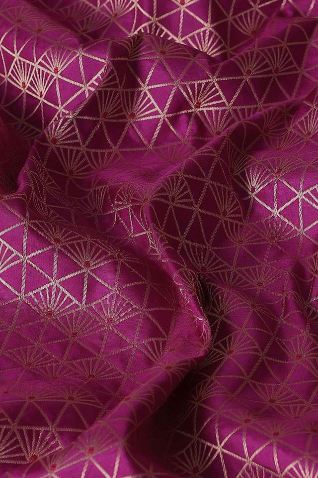 Purple Pure Silk Banarasi Brocade Saree thumbnail image number null