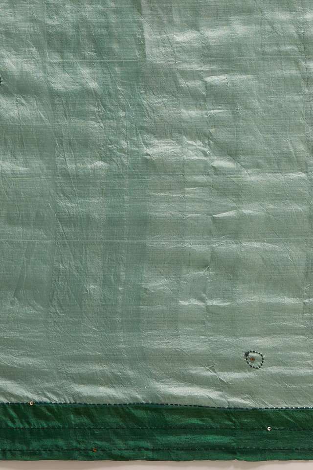 Light Green Pure Silk Hand Paint Saree thumbnail image number null