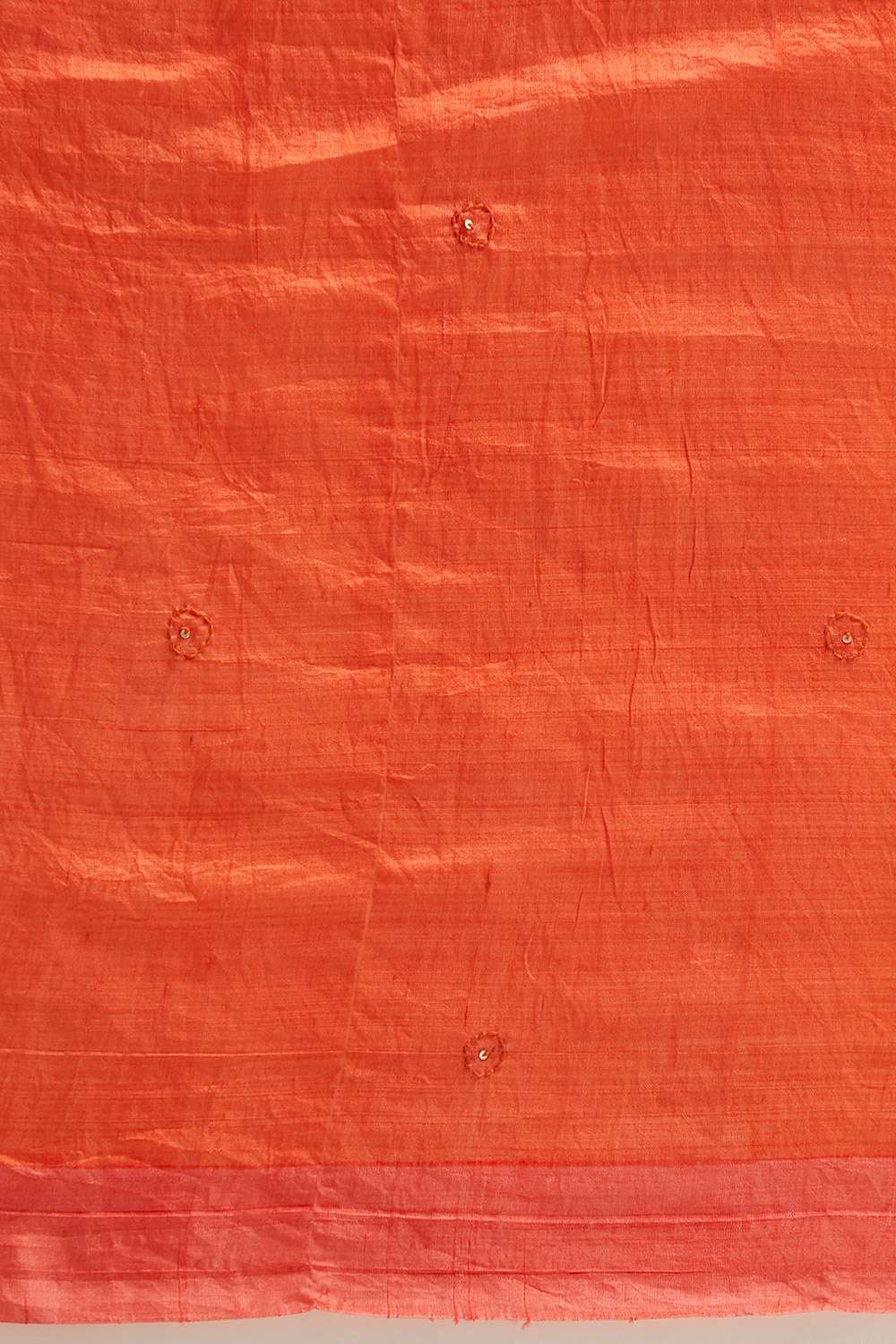 Light Orange Pure Silk Hand Painted Saree image number null