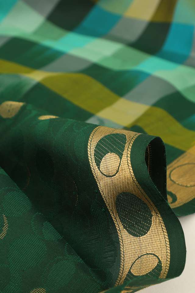 Green Pure Silk Woven South Saree thumbnail image number null