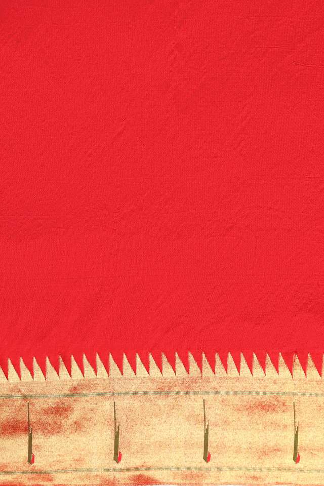 Red Pure Silk Paithani Saree thumbnail image number null