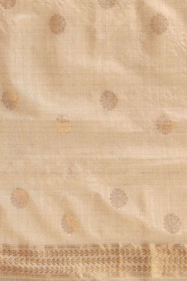 Grey Woven Pure Tussar Silk Saree thumbnail image number null