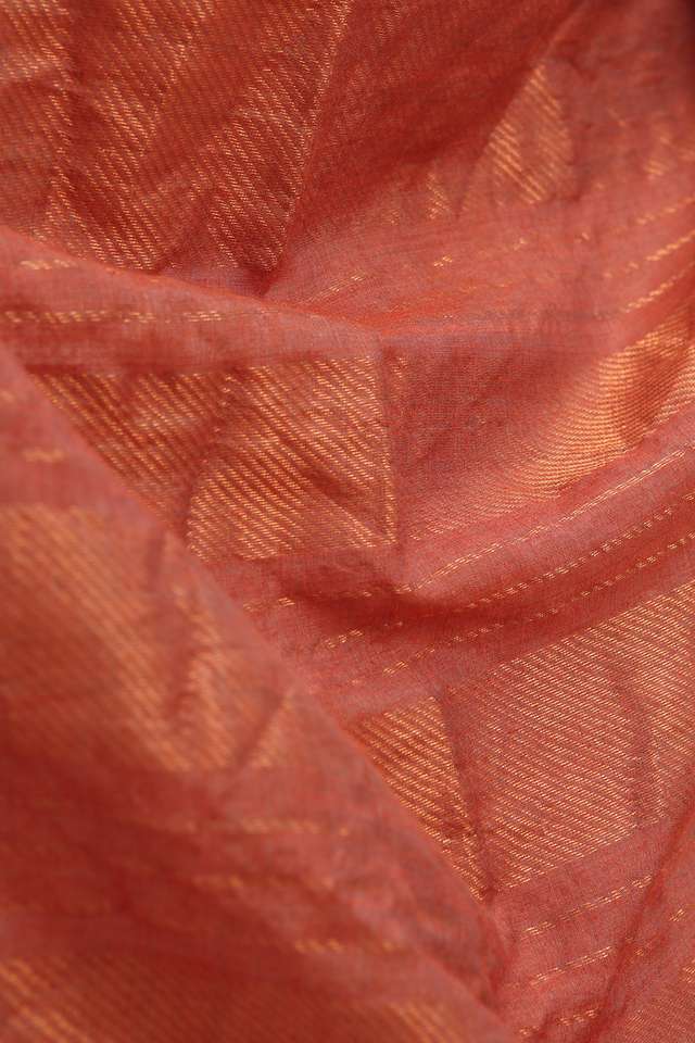 Orange Woven Pure Tussar Silk Saree thumbnail image number null