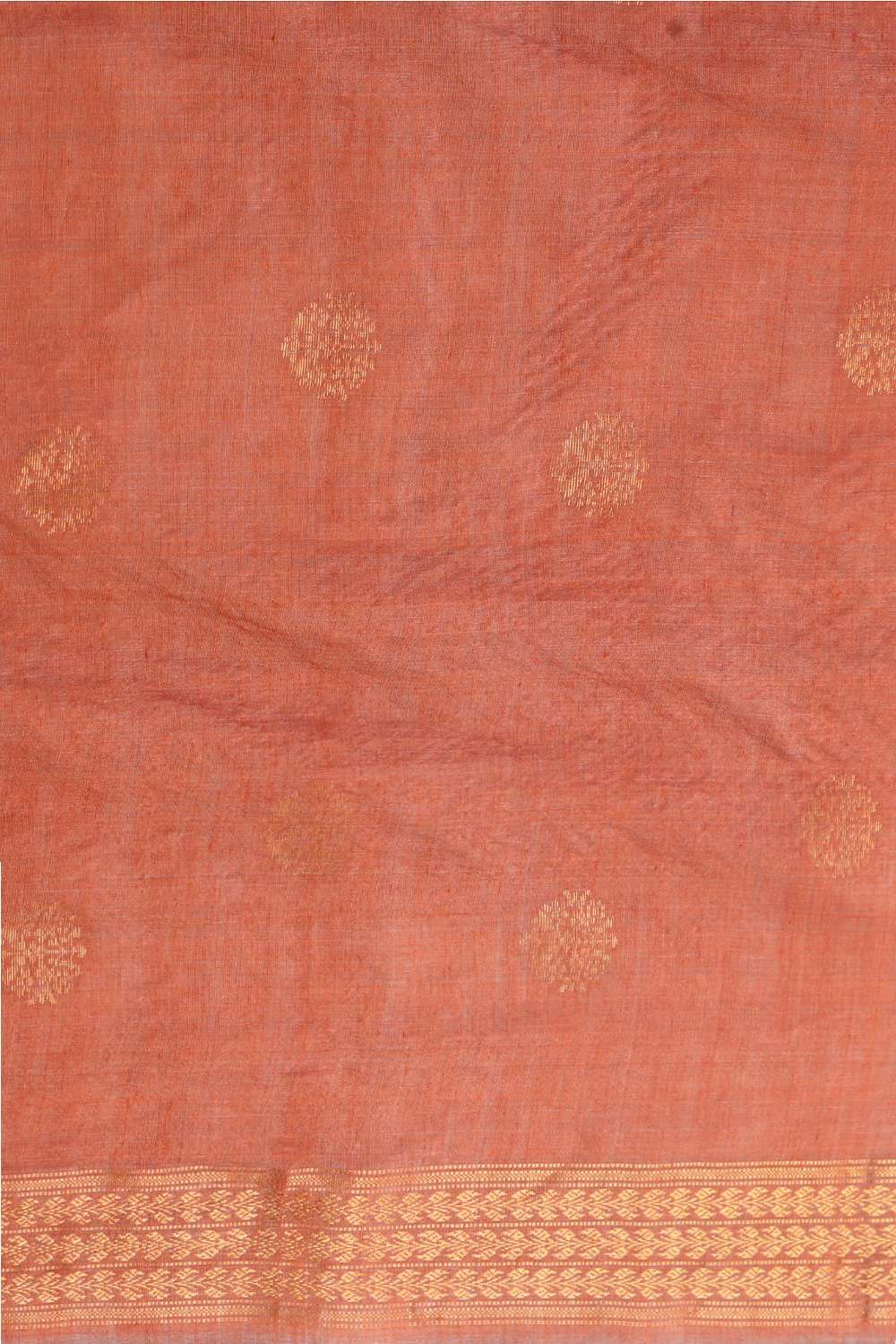 Orange Woven Pure Tussar Silk Saree image number null