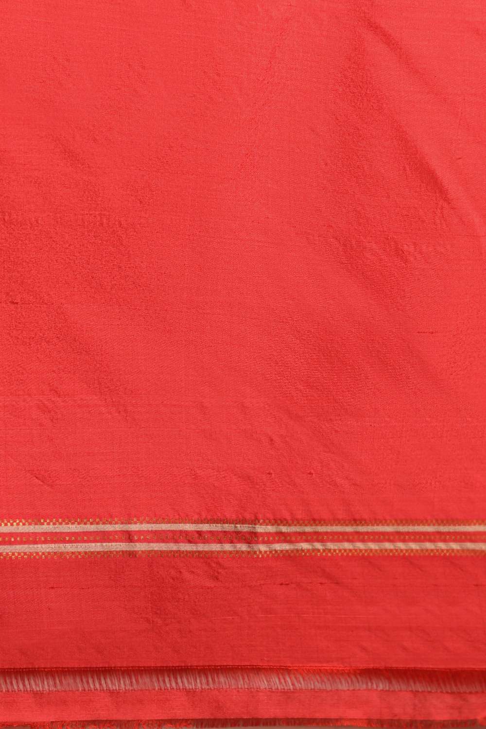 Off White Pure Silk Woven Bengali Saree image number null
