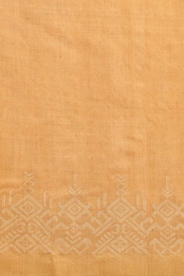 Yellow Chattisgarh Pure Tussar Silk Woven Saree thumbnail image number null