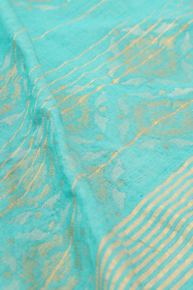 Light Blue Chattisgarh Pure Tussar Silk Woven Saree thumbnail image number null