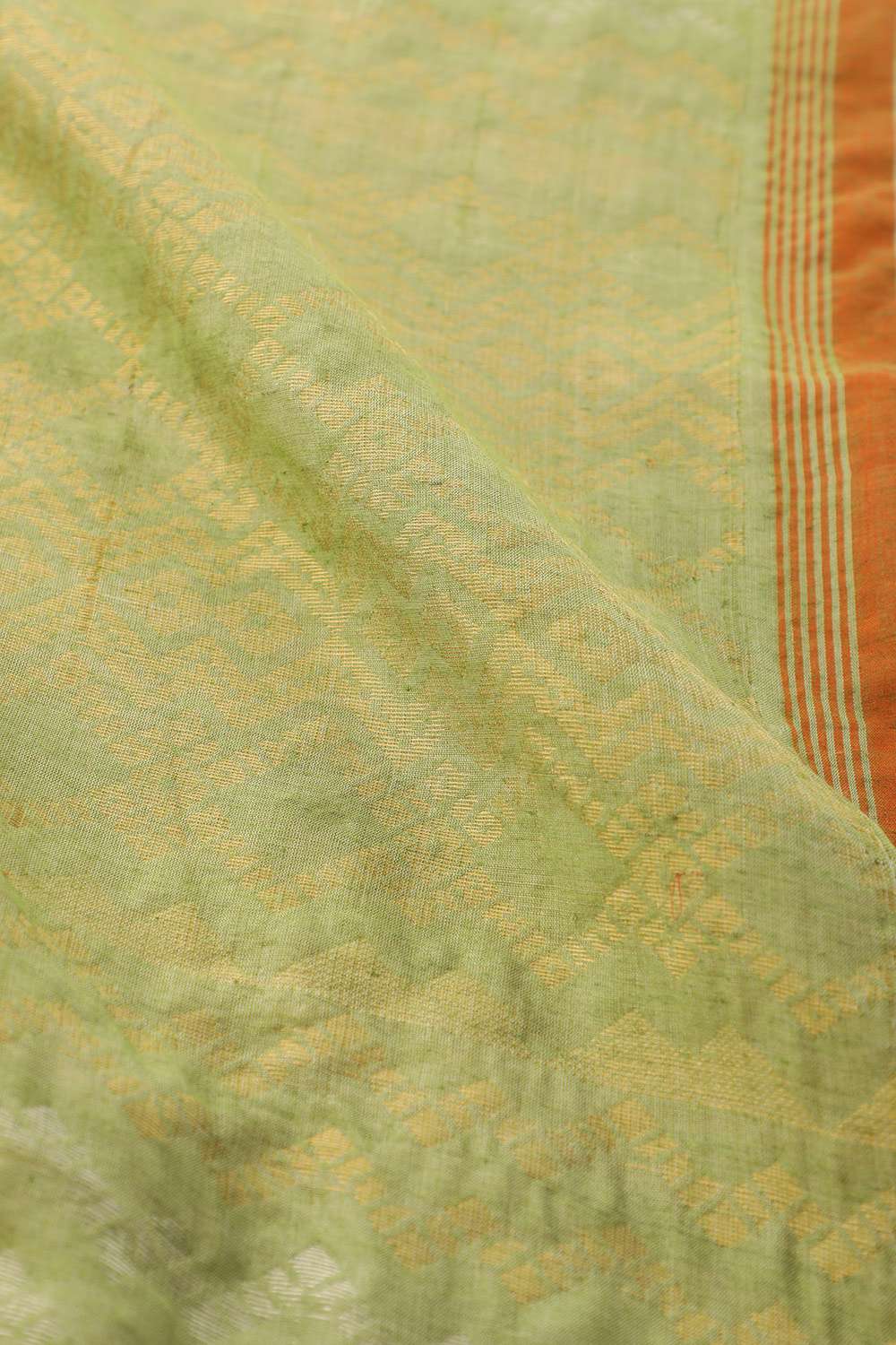 Light Green Chattisgarh Pure Tussar Silk Woven Saree image number null
