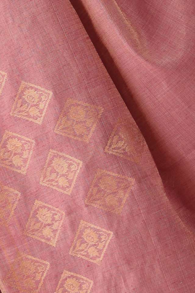 Light Violet Chattisgarh Pure Silk Tissue Woven Saree thumbnail image number null