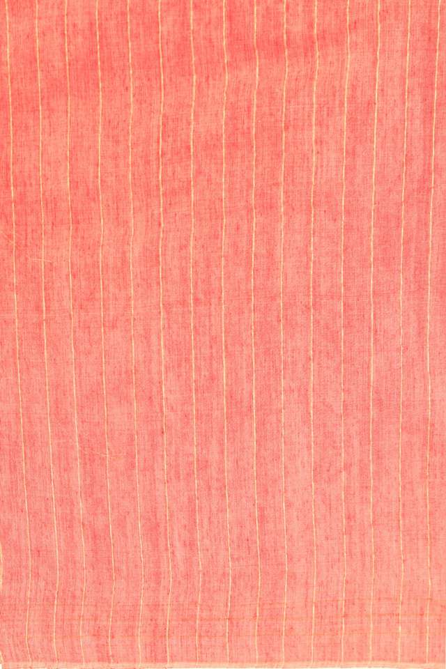 Light Red Chattisgarh Pure Silk Tissue Woven Saree thumbnail image number null