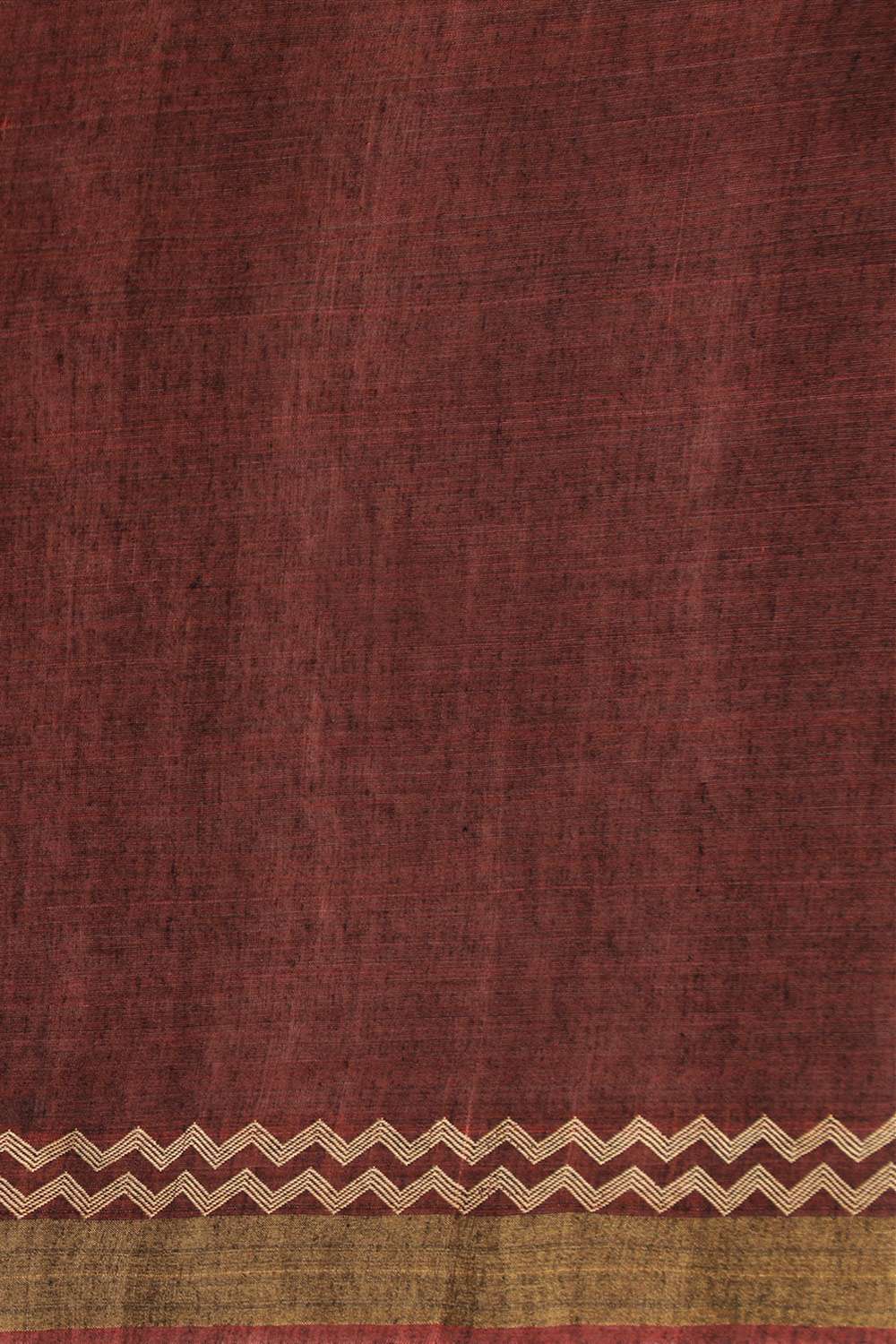 Dark Red Chattisgarh Pure Tussar Silk Woven Saree image number null
