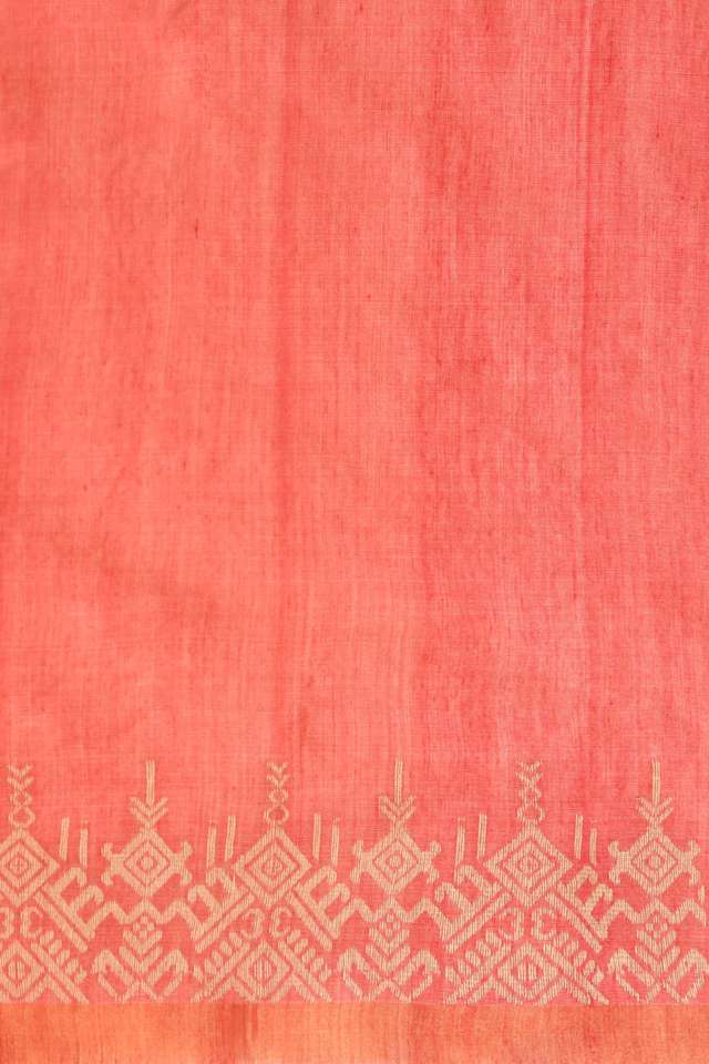 Red Woven Pure Tussar Silk Saree thumbnail image number null