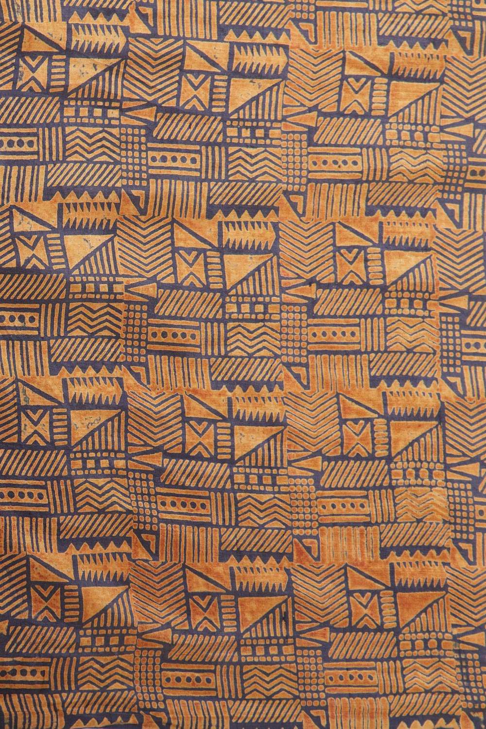 Dark Blue Hand Painted Silk Saree image number null