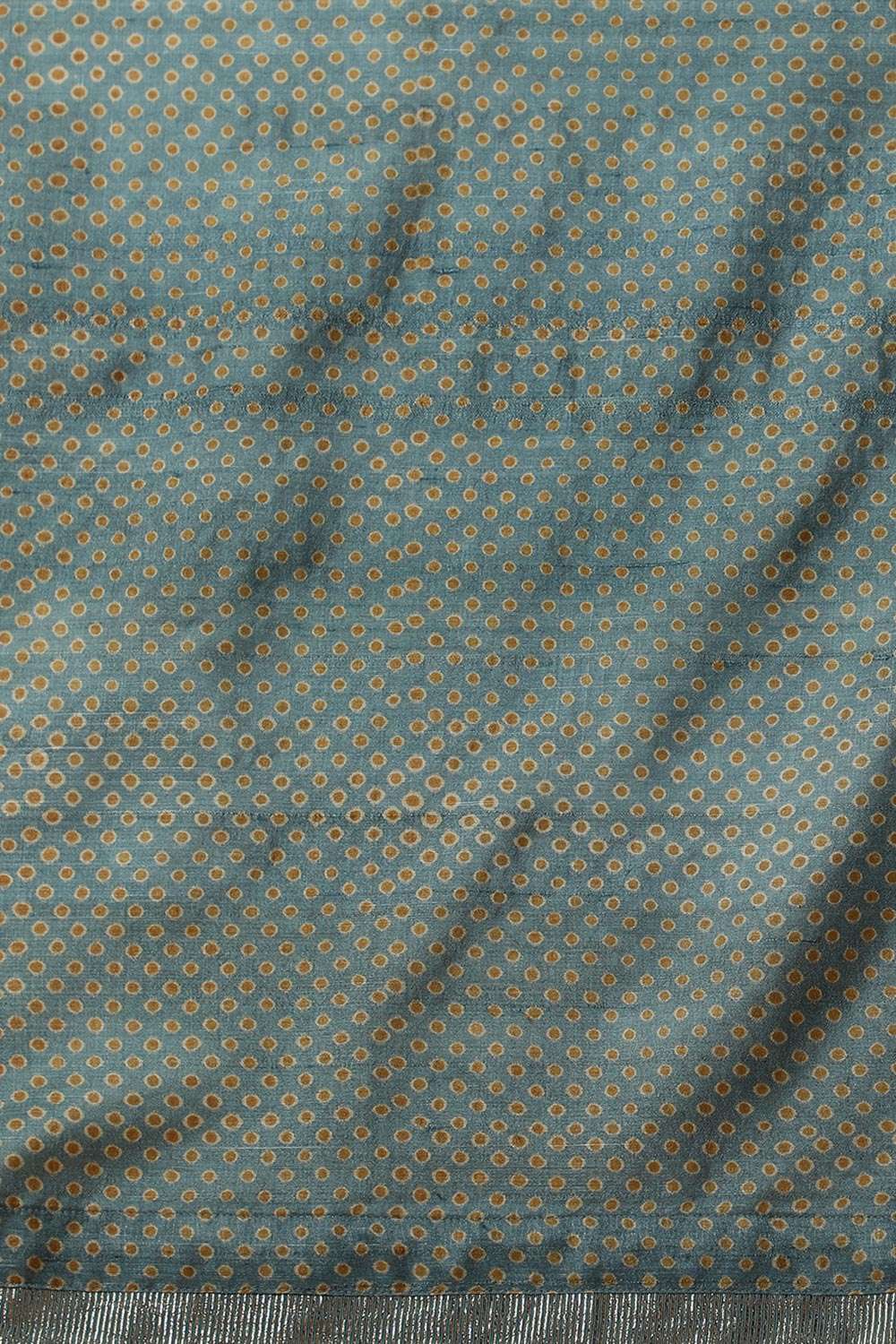 Blue Pure Tussar Silk Hand Painted Saree image number null
