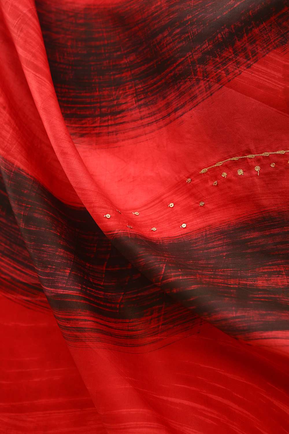 Multicoloured Pure Silk Hand Painted Saree image number null
