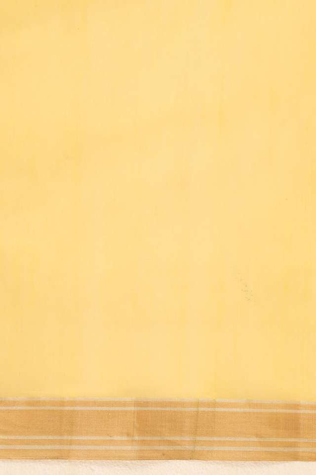 Yellow Pure Silk Tissue Woven Chanderi Saree thumbnail image number null