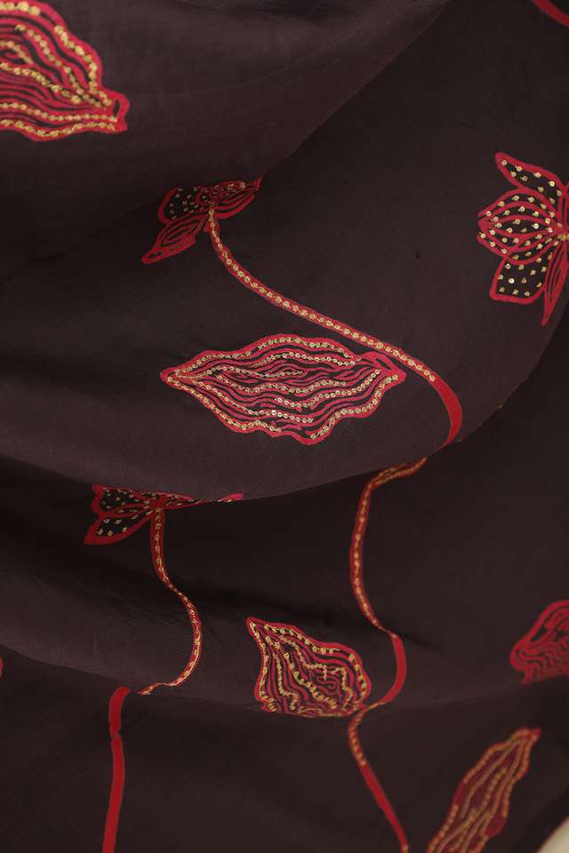 Black Hand Painted Pure Tussar Silk Saree thumbnail image number null