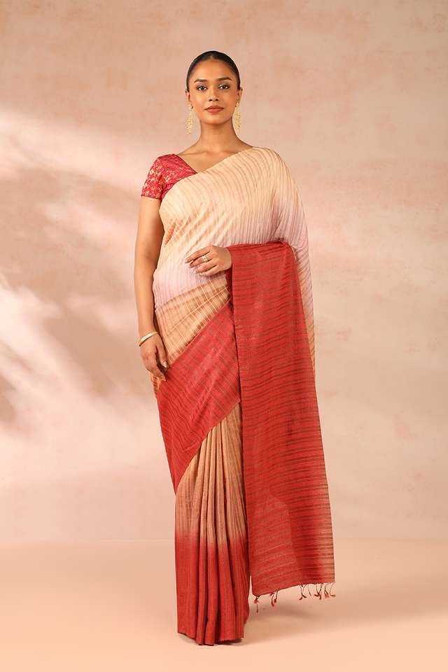 Multicoloured Woven Chattisgarh Pure Tussar Silk Saree thumbnail image number null