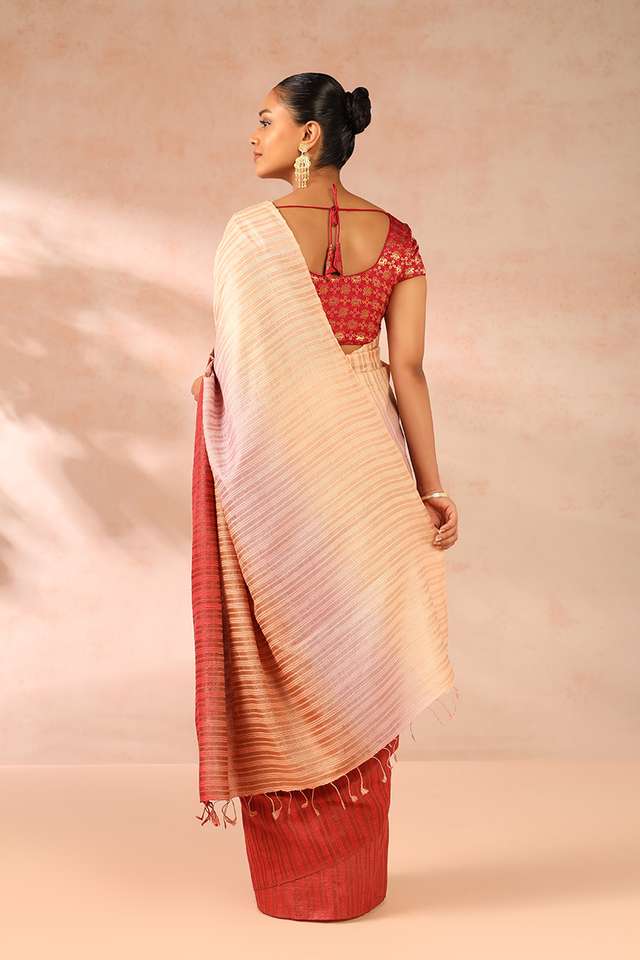Multicoloured Woven Chattisgarh Pure Tussar Silk Saree thumbnail image number null