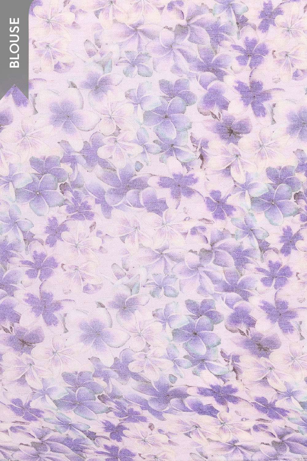 Purple Printed Pure Linen Saree image number null