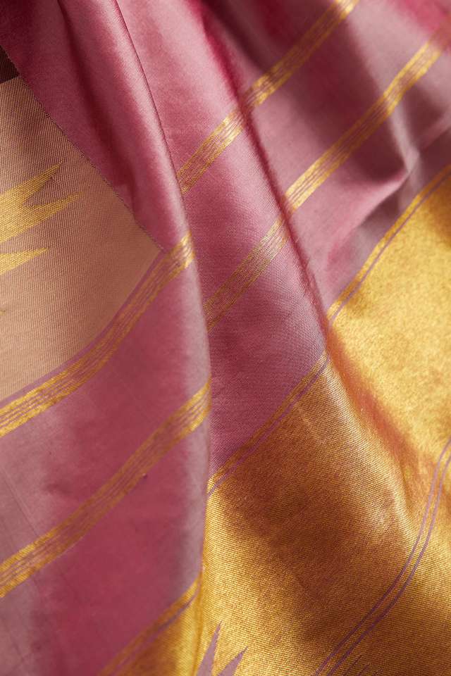 Pink Woven Pure Silk Kanjivaram Saree thumbnail image number null