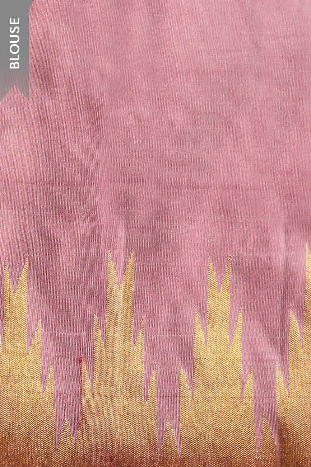Pink Woven Pure Silk Kanjivaram Saree image number null
