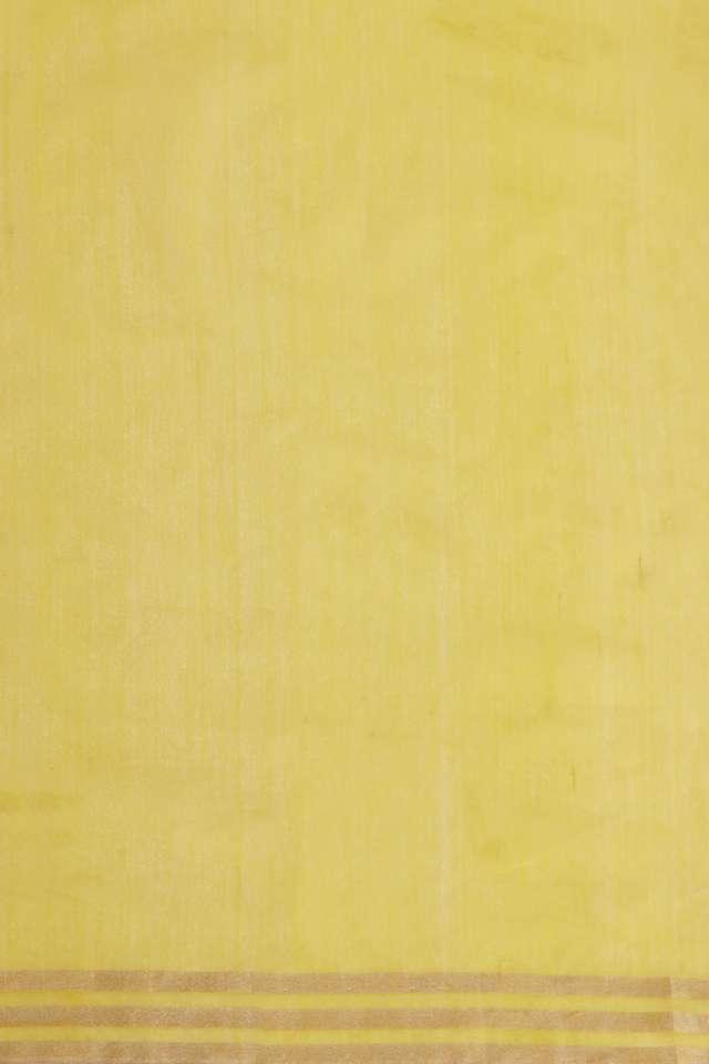 Yellow Woven Pure Silk Cotton Chanderi Saree thumbnail image number null