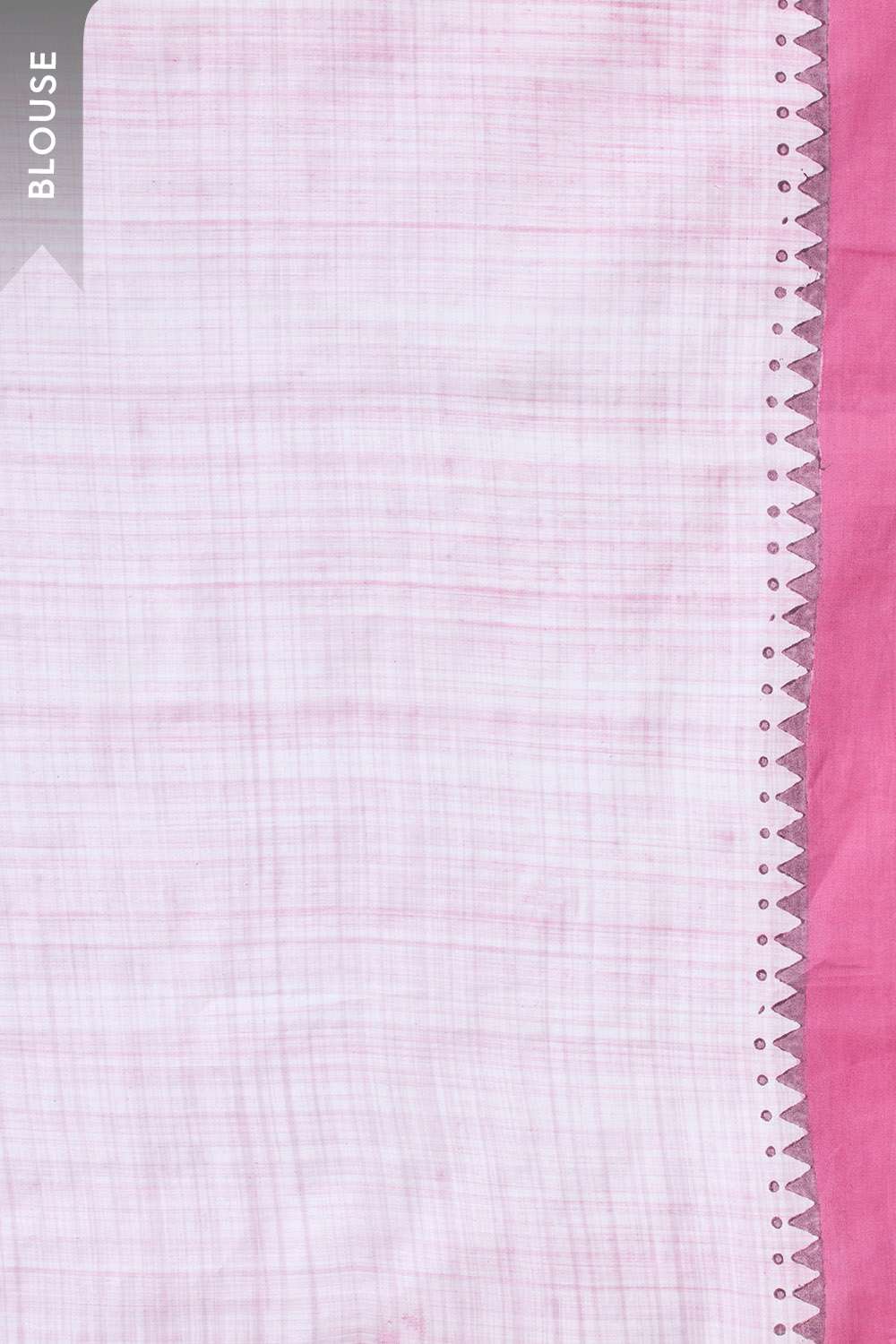 Pink Pure Cotton Block Printed Bengal Saree image number null
