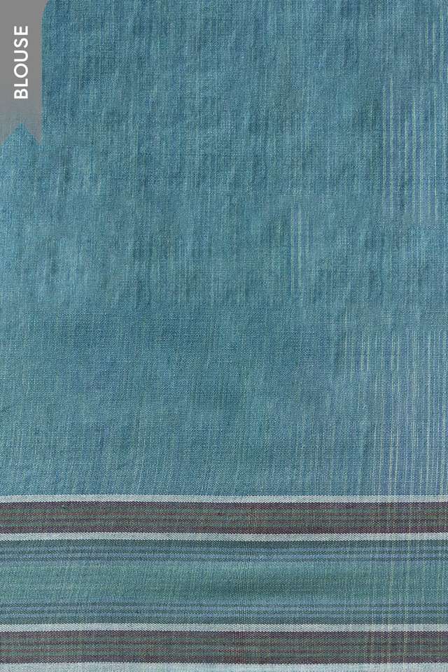 Blue Bhagalpur Woven Pure Tussar Silk Saree thumbnail image number null