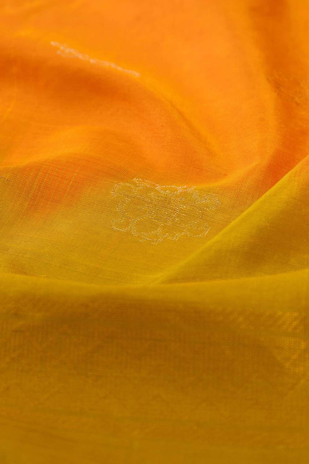Orange Woven Pure Silk Saree image number null