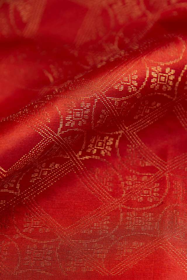 Red Woven Soft Silk Saree thumbnail image number null