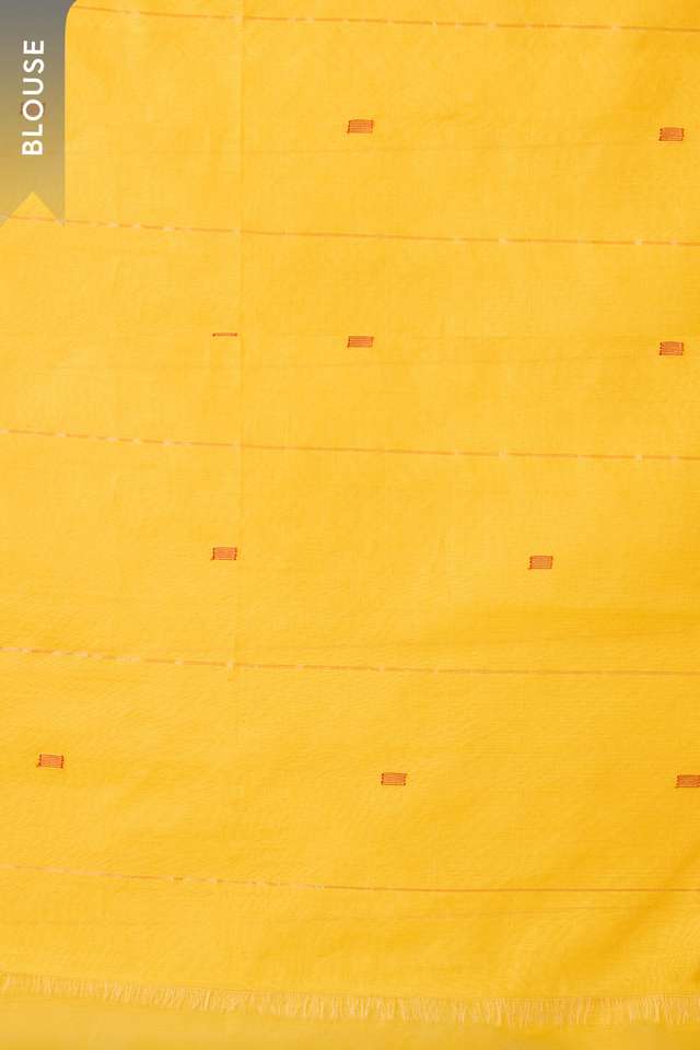 Yellow Bengal Pure Silk Cotton Jamdani Saree thumbnail image number null