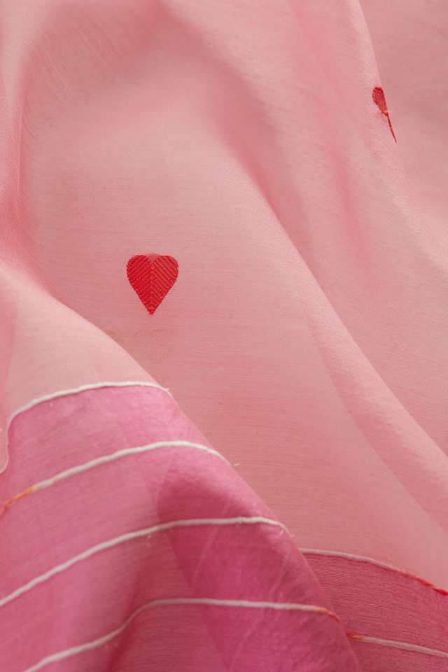 Pink Pure Silk Cotton Eknaliya Chanderi Saree thumbnail image number null