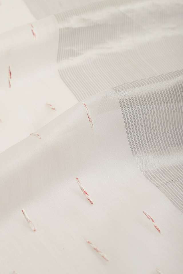 White Woven Pure Silk Cotton Chanderi Saree thumbnail image number null
