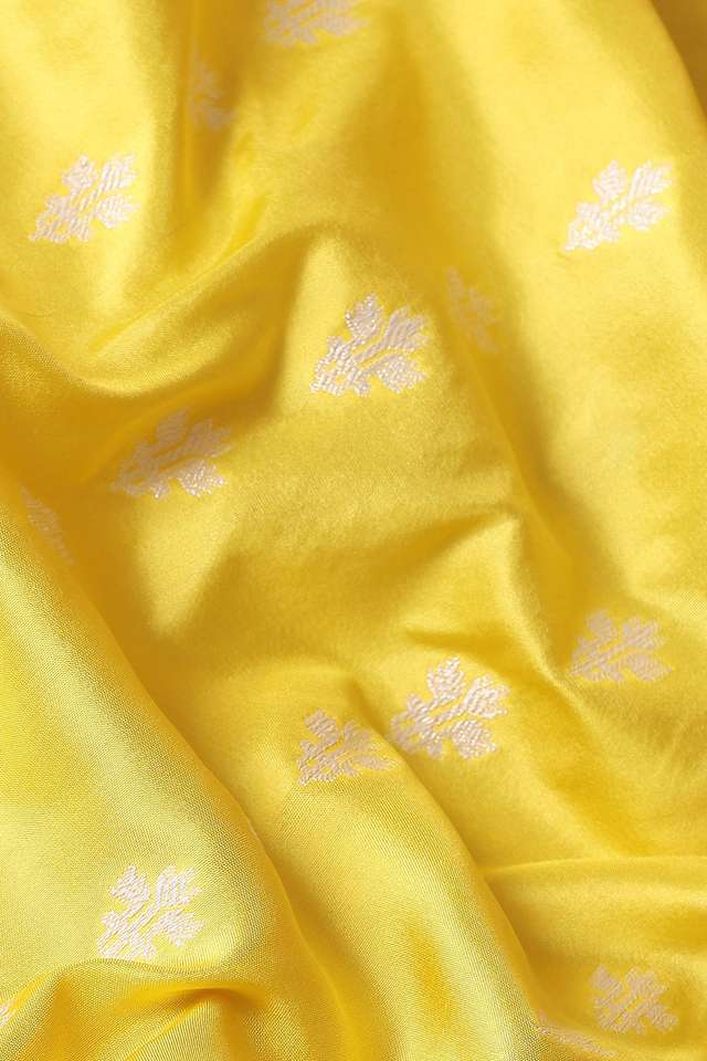 Yellow Pure Silk Banarasi Saree thumbnail image number null