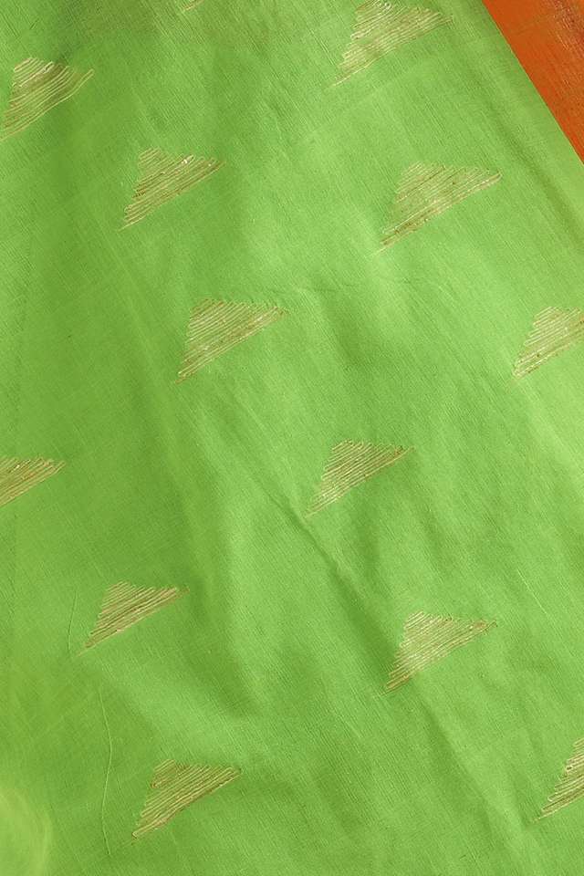Green Pure Cotton Jamdani Saree thumbnail image number null