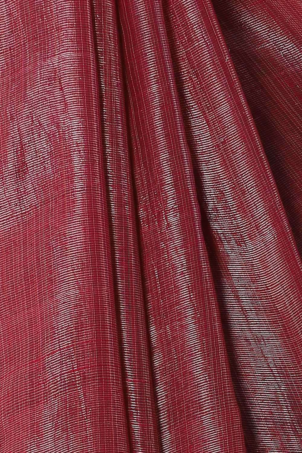Multicolored Pure Silk Linen Bengal Saree image number null