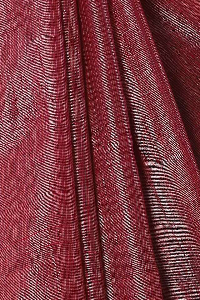 Multicolored Pure Silk Linen Bengal Saree thumbnail image number null