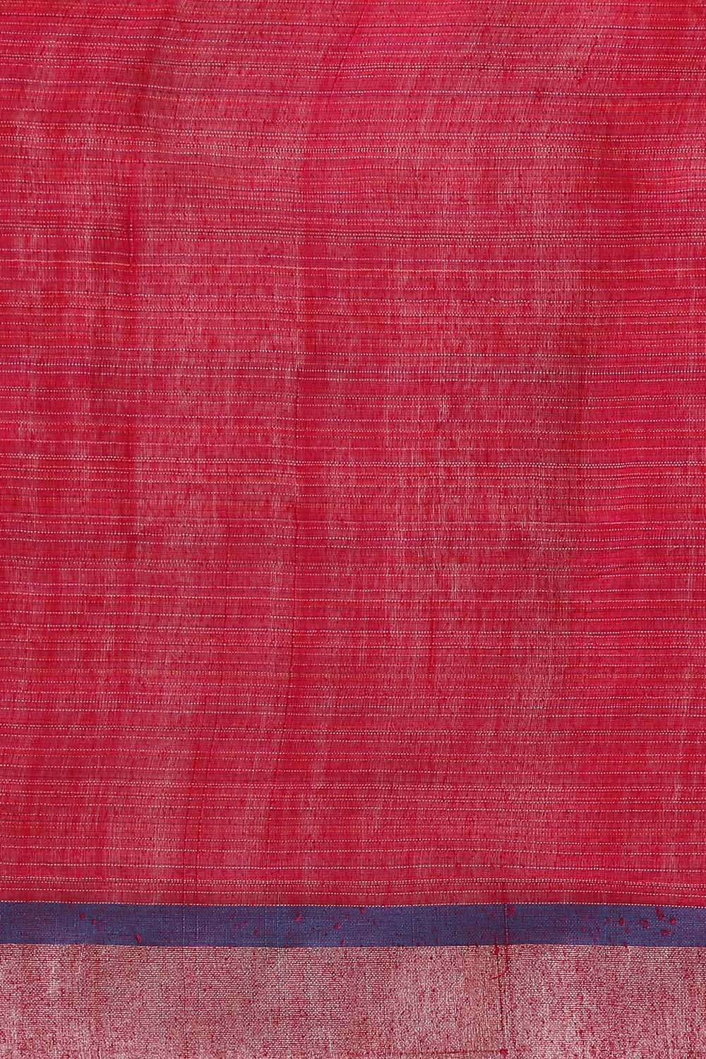 Multicolored Pure Silk Linen Bengal Saree image number null