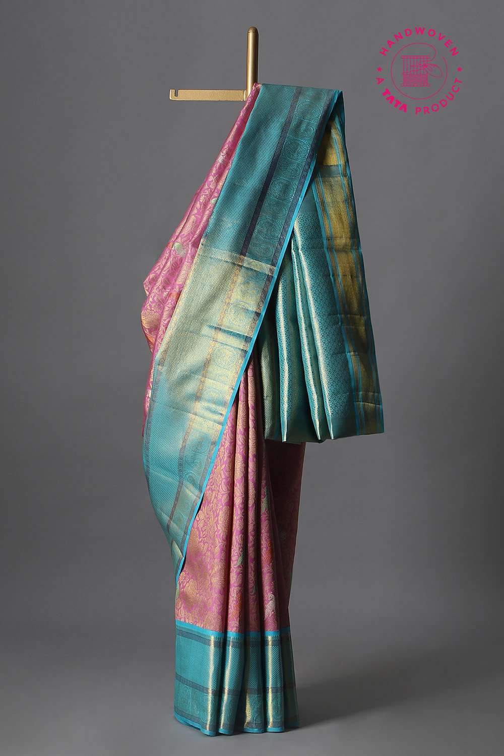 Light Pink Pure Silk Kanjivaram Saree image number null