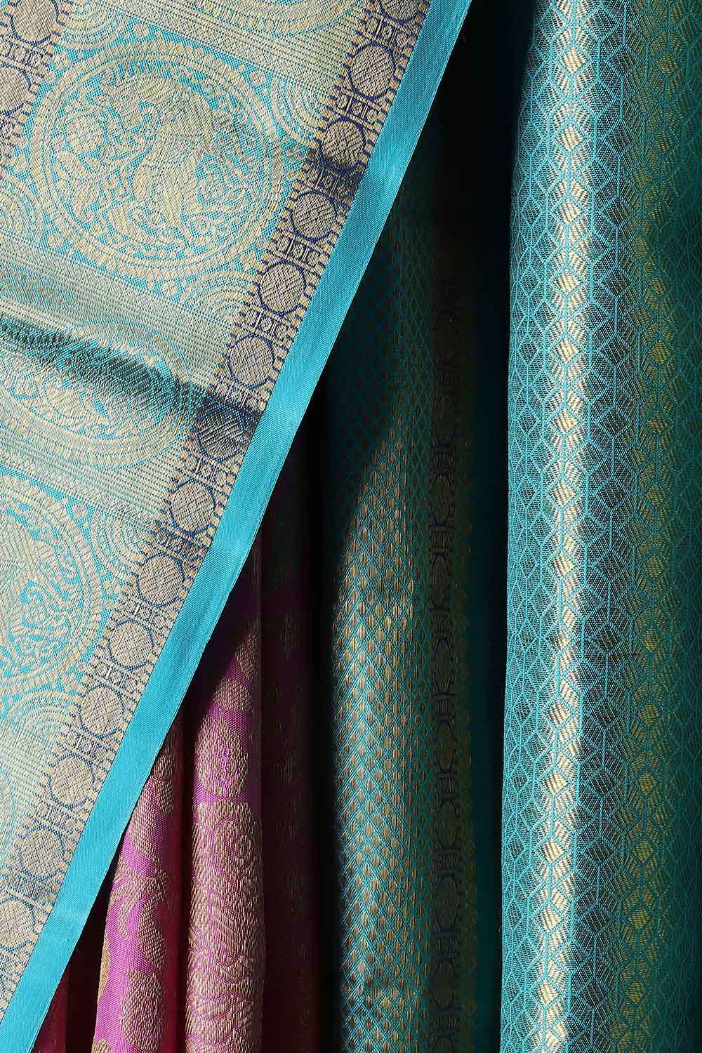 Light Pink Pure Silk Kanjivaram Saree image number null