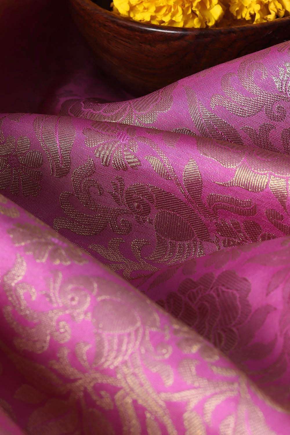 Light Pink Pure Silk Kanjivaram Saree image number null