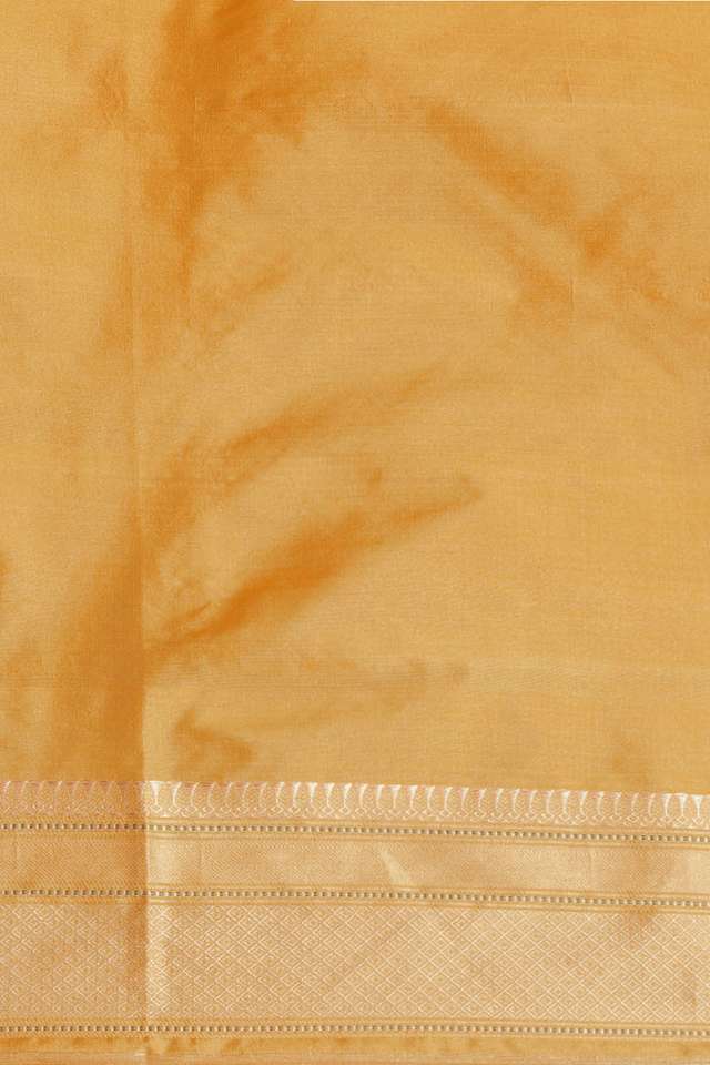Yellow Pure Silk Kadwa Banarasi Saree thumbnail image number null