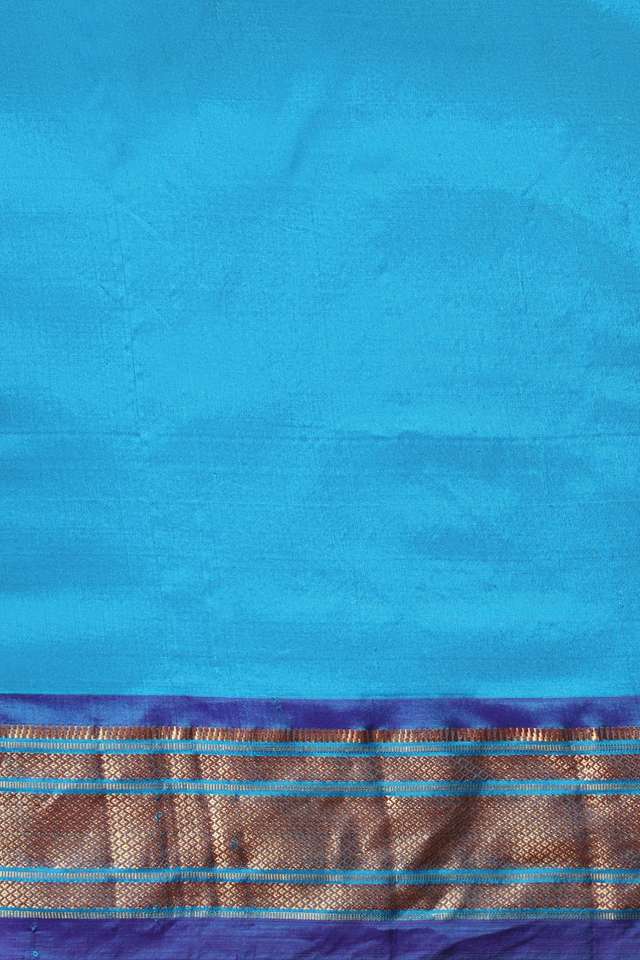Blue Tapestry Pure Silk Paithani Saree thumbnail image number null