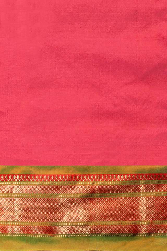 Pink Pure Silk Paithani Saree thumbnail image number null